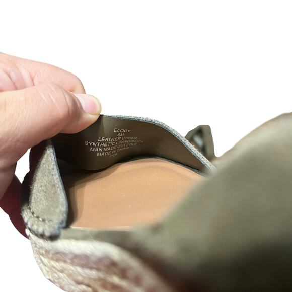 Steve Madden Green Suede Espadrille Platform Elody Sandals Size 8 - Picture 6 of 7